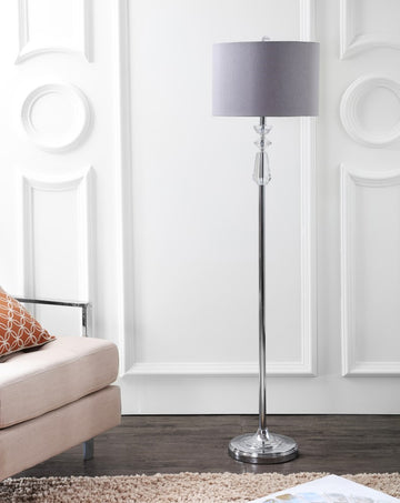 Layla 59.5" Crystal / Metal LED Floor Lamp - JONATHAN Y